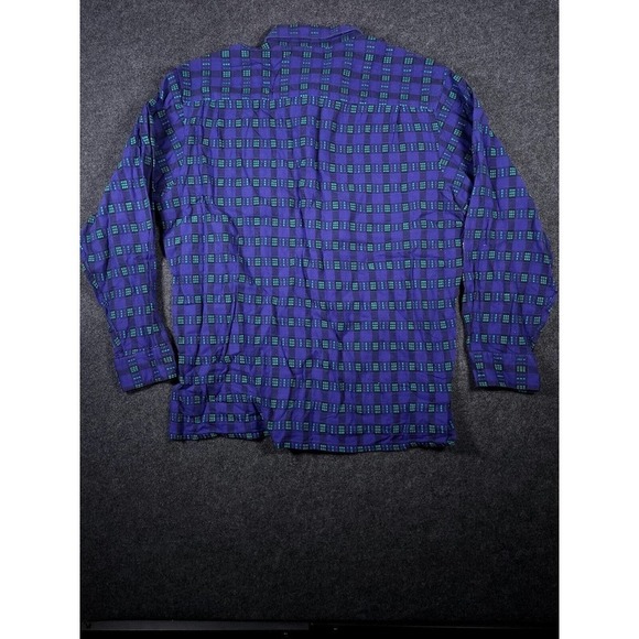 Basic Elements Shirt Mens XL Regular Blue Button Up Long Sleeve Y2K Vintage - Picture 8 of 11
